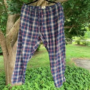 Vintage Woolrich 100% Cotten Flannel Plaid Sleep Pajama Pants